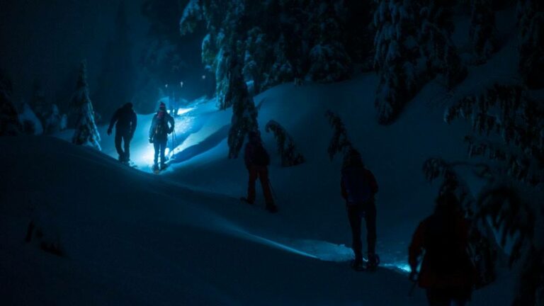 night time snowshoe